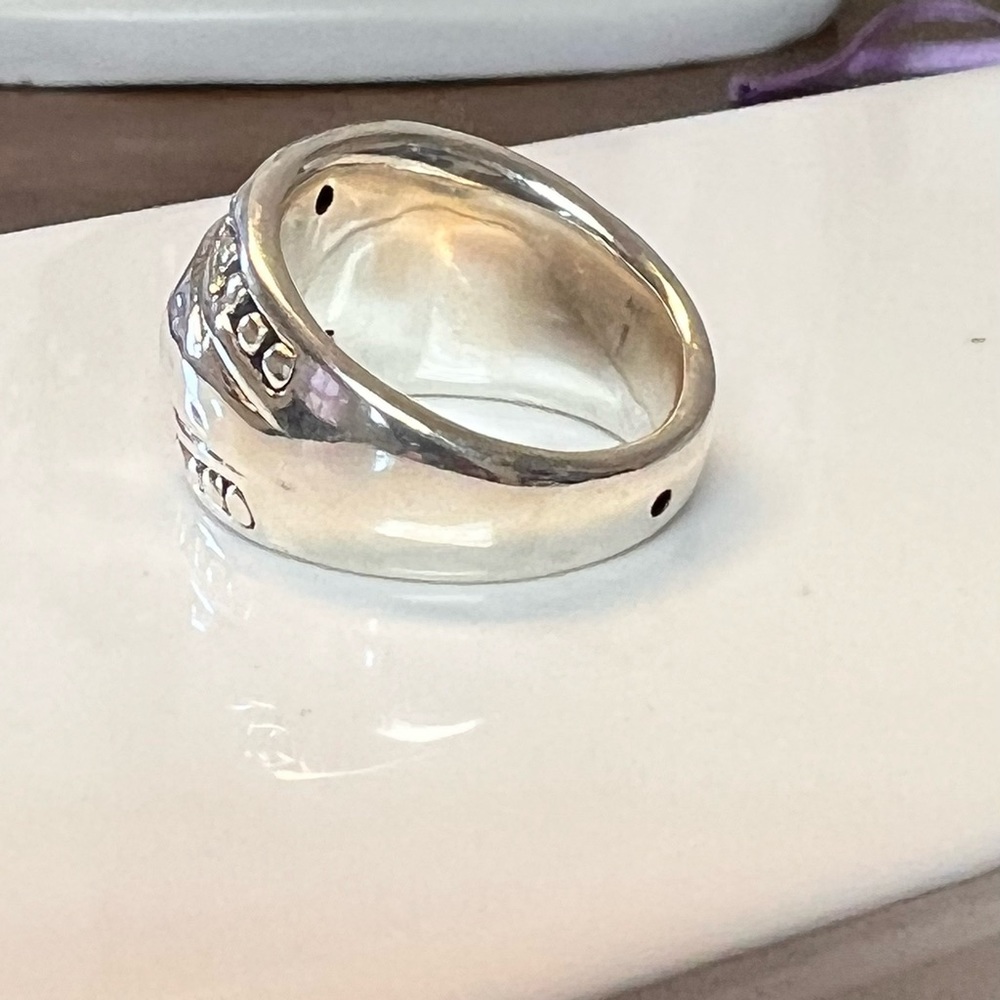 925 Sterling Silver stamp. Ring. Size 7-9 - Picture 4 of 5
